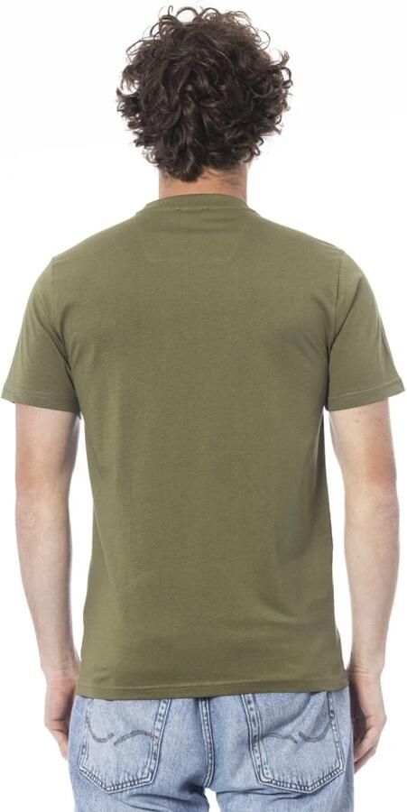 Cavalli Class Groene T-shirt met korte mouwen en logo Green Heren - Foto 3