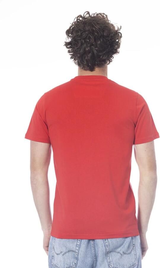 Cavalli Class Rode T-shirt met korte mouwen en logo Red Heren - Foto 2