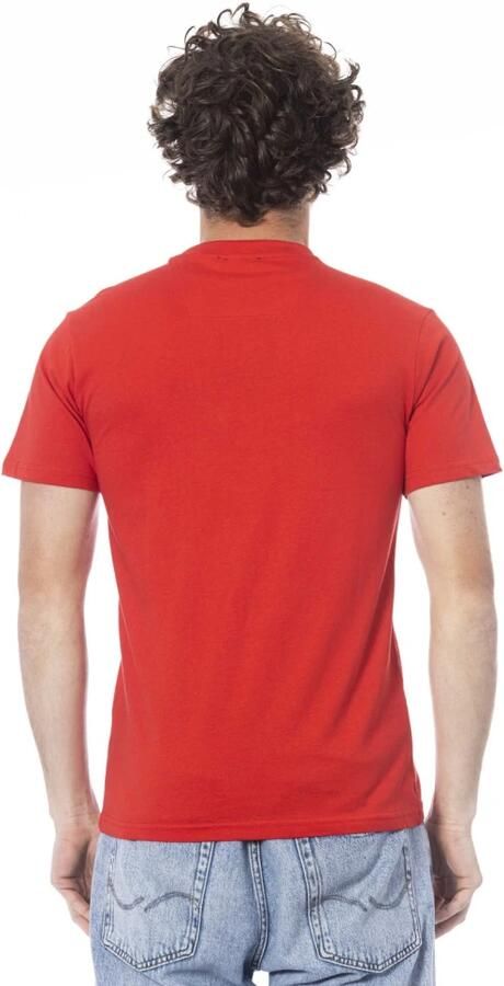 Cavalli Class Rode T-shirt met korte mouwen en logo Red Heren - Foto 2