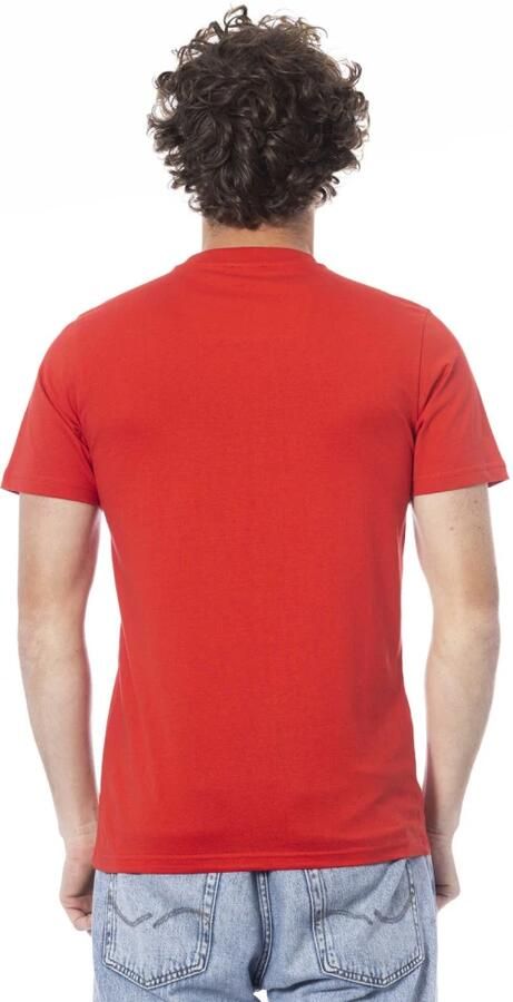 Cavalli Class Rode Heren T-shirt Korte Mouwen Logo Print Red Heren - Foto 3