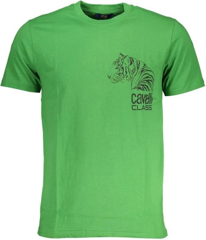 Cavalli Class Groen Heren T-shirt met Korte Mouwen Green Heren