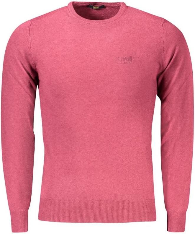 Cavalli Class Rode Polyester Pullover Sweater Red Heren