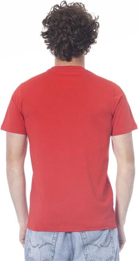 Cavalli Class Rode T-shirt met korte mouwen en logo Red Heren
