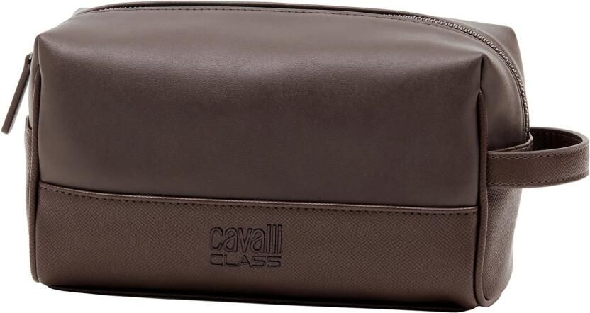 Cavalli Class Stijlvolle Toilettas voor Mannen Brown Heren - Foto 3