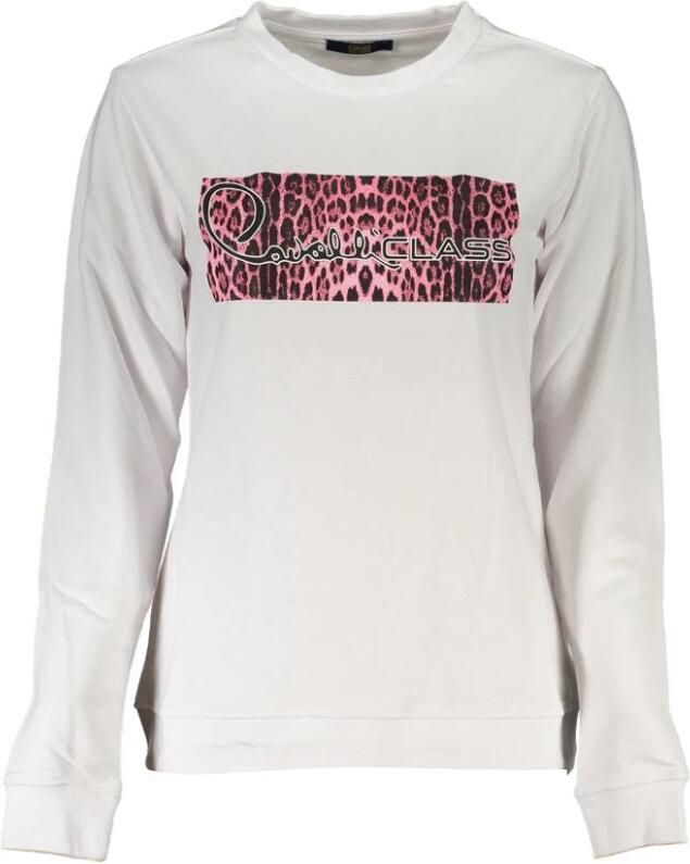 Cavalli Class Witte Sweatshirt met Lange Mouwen en Print White Heren
