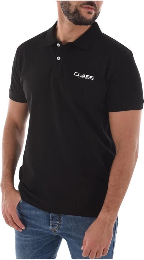 Cavalli Class Zwarte Katoenen Polo Shirt Korte Mouw Black Heren - Foto 6