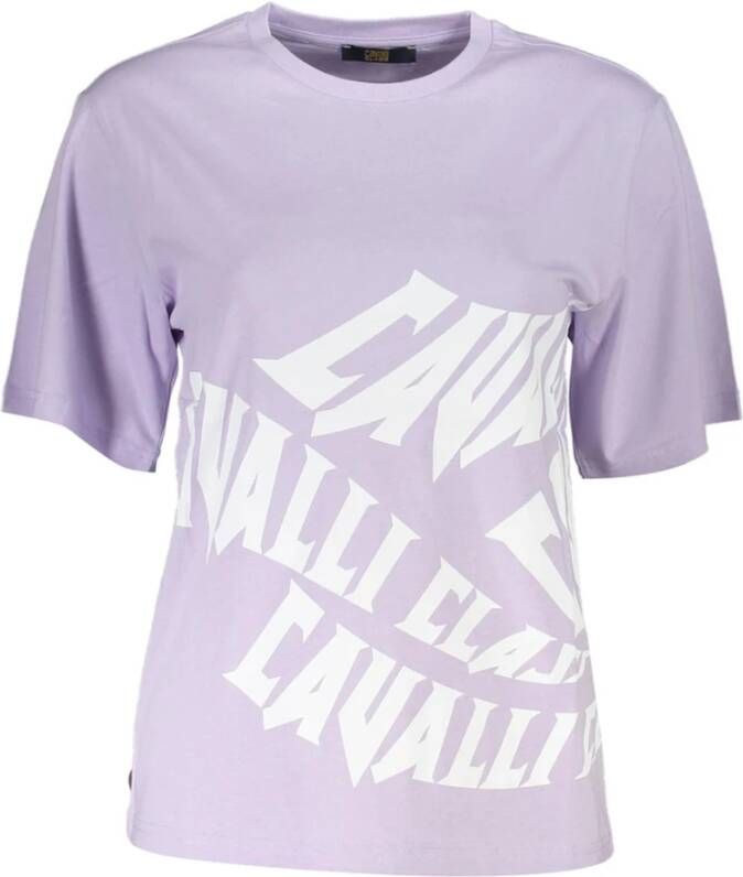 Cavalli Class Elegante Bedrukte Tanktop met Brede Schouders White Dames