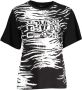 Cavalli Class Elegant Logo T-Shirt met vierkante print Black Dames - Thumbnail 2