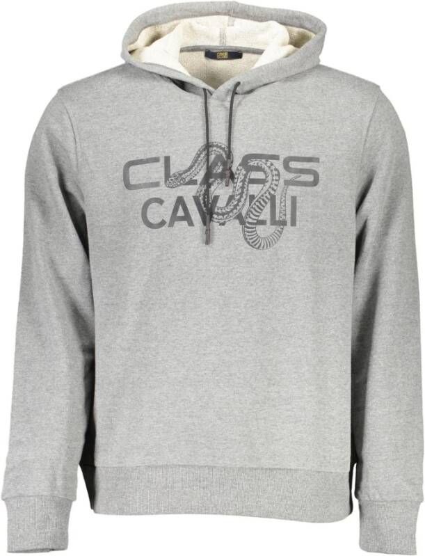 Cavalli Class Gray Sweater Grijs Heren
