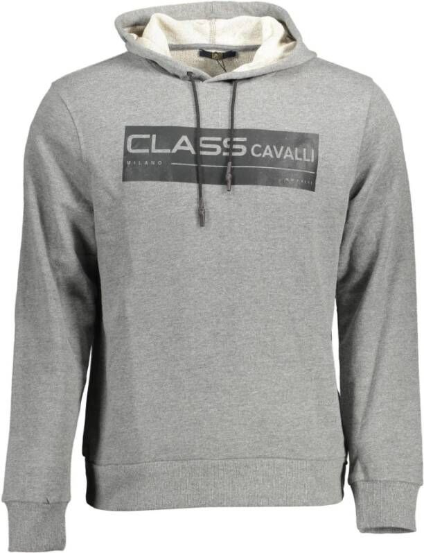 Cavalli Class Gray Sweater Grijs Heren