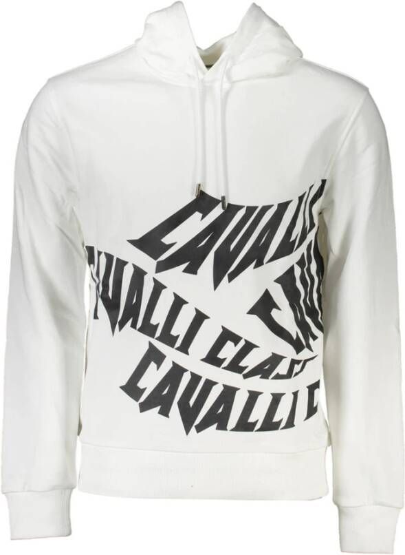 Cavalli Class Elegant wit sweatshirt met capuchon White Heren