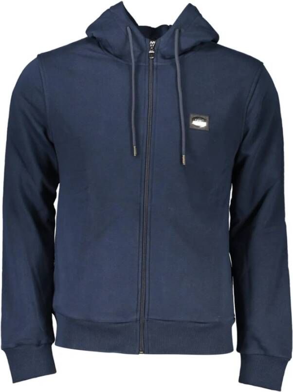 Cavalli Class Blauwe Katoenen Trui Stijlvol en Comfortabel Blue Heren
