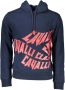 Cavalli Class Blauw sweatshirt met capuchon en verfijnde print Blue Heren - Thumbnail 1