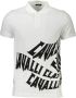 Cavalli Class Elegante witte katoenen polo met stijlvolle print White Heren - Thumbnail 1