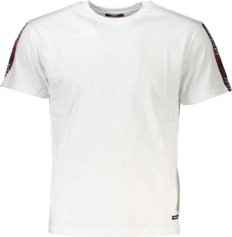Cavalli Class Wit Katoenen T-Shirt met Print White Heren