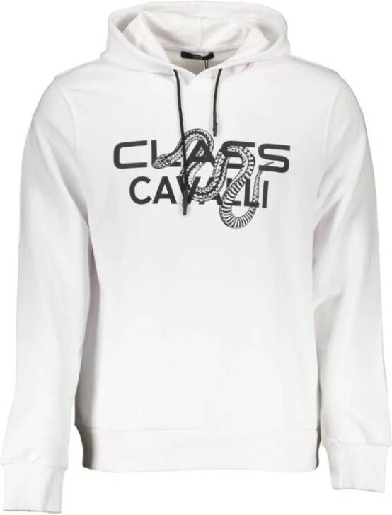 Cavalli Class White Sweater Wit Heren