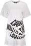 Cavalli Class Elegante witte katoenen jurk met ontwerpprint White Dames - Thumbnail 1