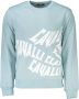 Cavalli Class Lichtblauwe Katoenen Trui Lange Mouwen Regular Fit Blauw Heren - Thumbnail 1