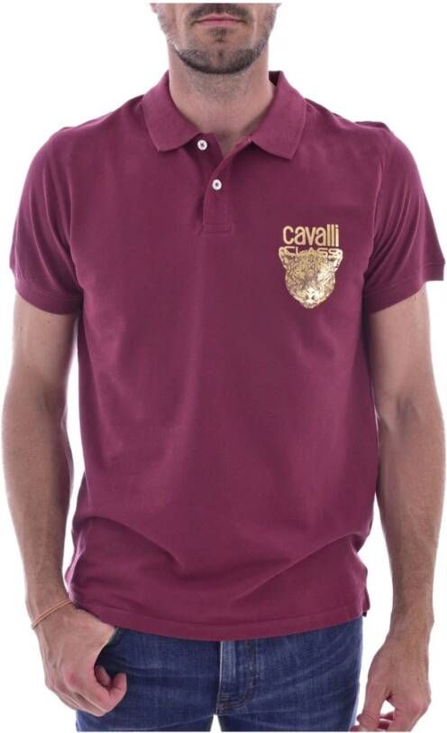 Cavalli Class Polo Shirt Rood Heren