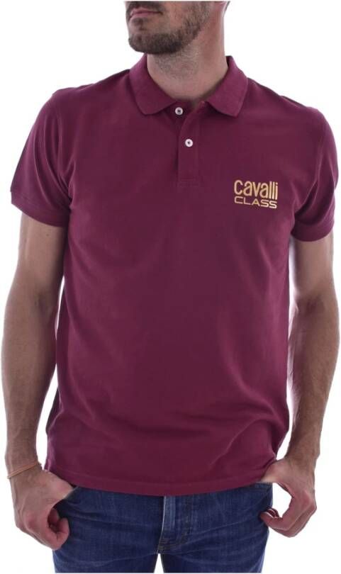 Cavalli Class Polo Shirt Rood Heren