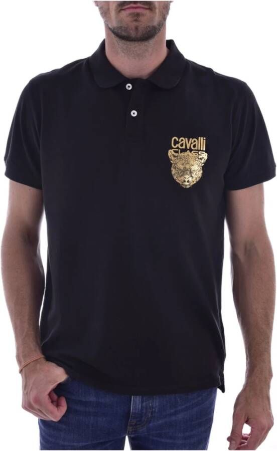 Cavalli Class Polo Shirt Zwart Heren