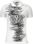 Cavalli Class Elegante witte katoenen polo met handtekeningprint White Heren - Thumbnail 1
