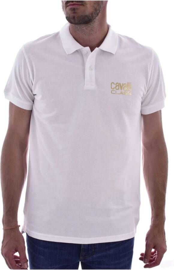 Cavalli Class Polo Shirts White Heren