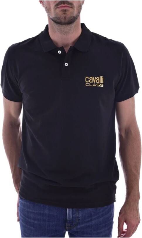Cavalli Class Polo Shirts Zwart Heren