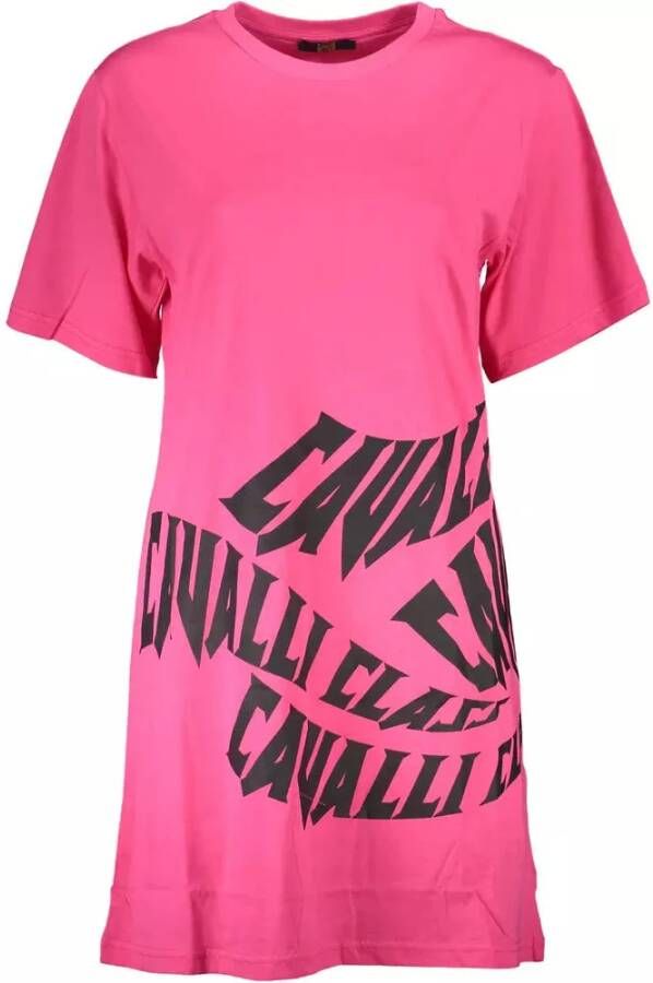 Cavalli Class Roze Katoenen Jurk Roze Dames