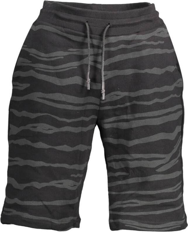 Cavalli Class Sportieve Zwarte Katoenen Jeans met Contrasterende Details Black Heren