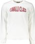 Cavalli Class Witte Katoenen Trui Lange Mouwen Regular Fit Wit Heren - Thumbnail 1
