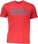 Cavalli Class Logo Tee Striking Print Premium Cotton Orange Heren - Thumbnail 1