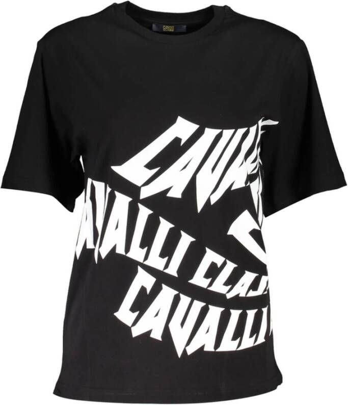 Cavalli Class Korte Mouw Ronde Hals T-Shirt Zwart Black