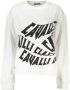 Cavalli Class Witte Katoenen Trui Lange Mouwen Regular Fit White Heren - Thumbnail 1