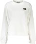 Cavalli Class Chique wit geborsteld gezellig sweatshirt White Dames - Thumbnail 1