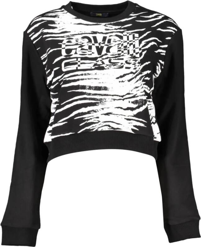 Cavalli Class Sweatshirt met Logo Print voor vrouwen Zwart Dames