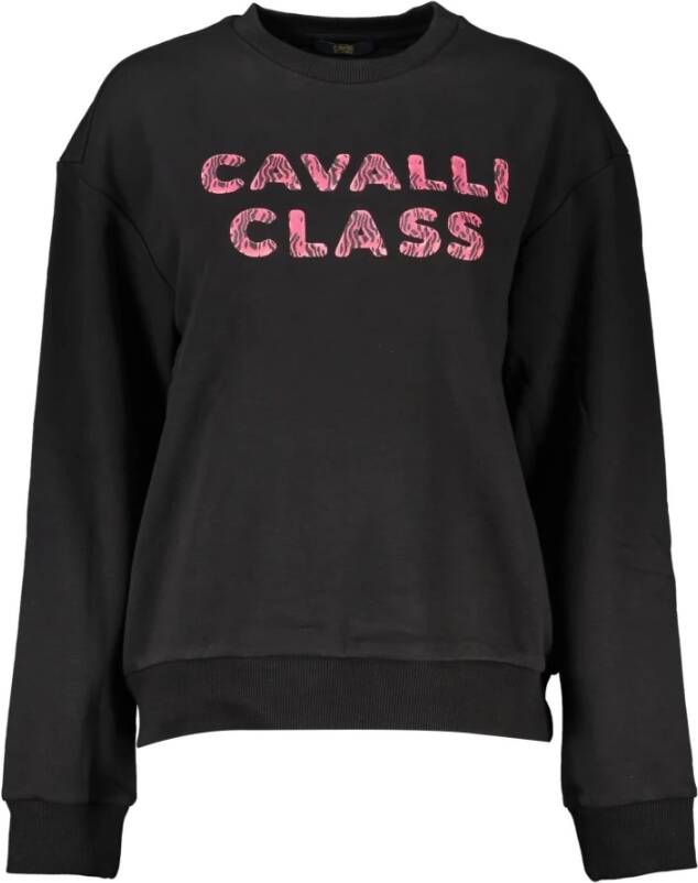 Cavalli Class Logo Print Langemouwensweatshirt Zwart Dames