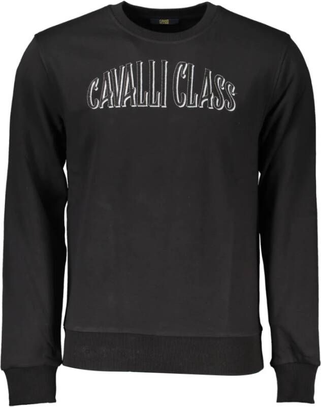 Cavalli Class Logo Sweatshirt Lange mouwen Regular fit Zwart Heren