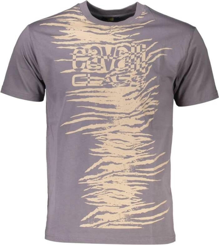 Cavalli Class T-Shirts Grijs Heren