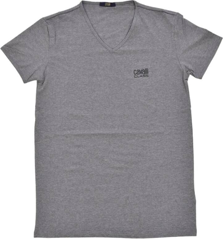 Cavalli Class T-Shirts Grijs Heren