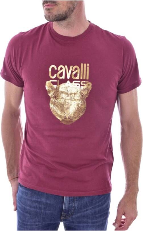 Cavalli Class T-Shirts Rood Heren