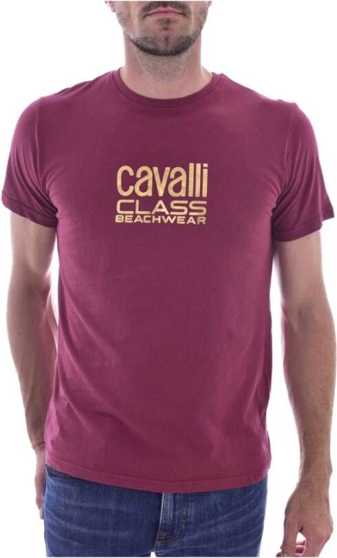 Cavalli Class T-Shirts Rood Heren