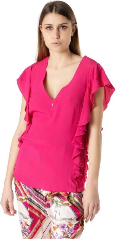 Cavalli Class T-Shirts Roze Dames