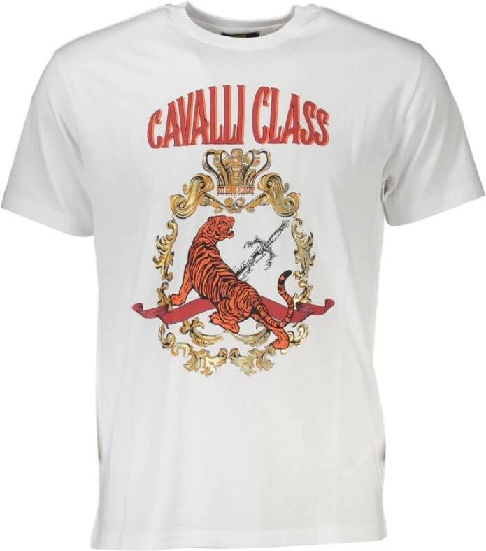Cavalli Class T-Shirts Wit Heren