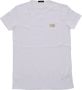 Cavalli Class Wit Katoenen Bedrukt Logo T-Shirt White Heren - Thumbnail 2