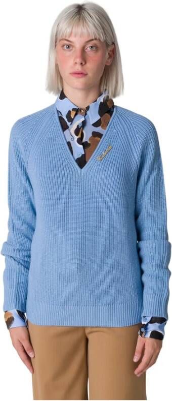 Cavalli Class V-neck Knitwear Blauw Dames