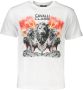 Cavalli Class Witte T-shirt voor heren korte mouwen regular fit White Heren - Thumbnail 1