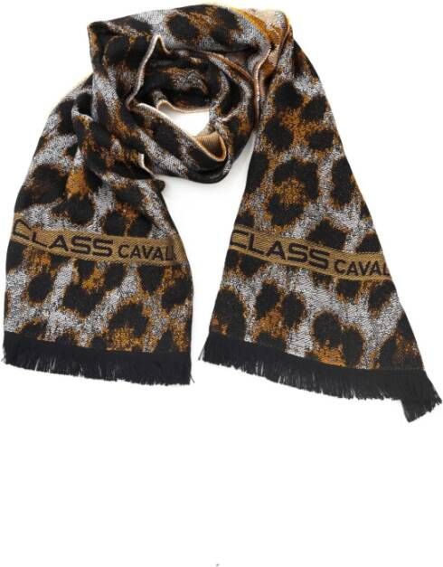 Cavalli Class Animalier Patroon Sjaal Accessoires Brown Heren