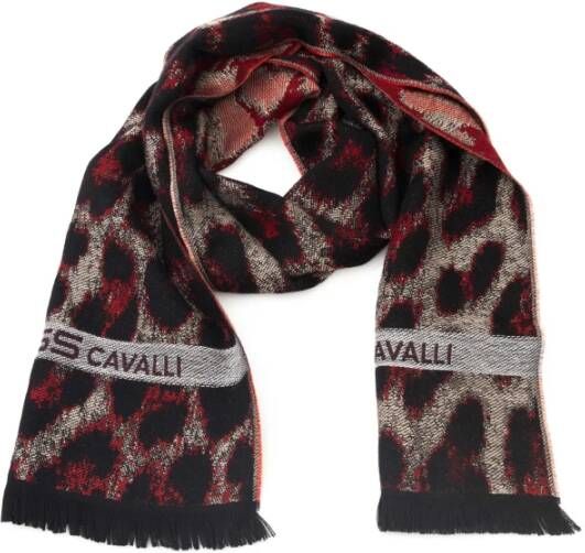 Cavalli Class Wool Scarf Zwart Heren