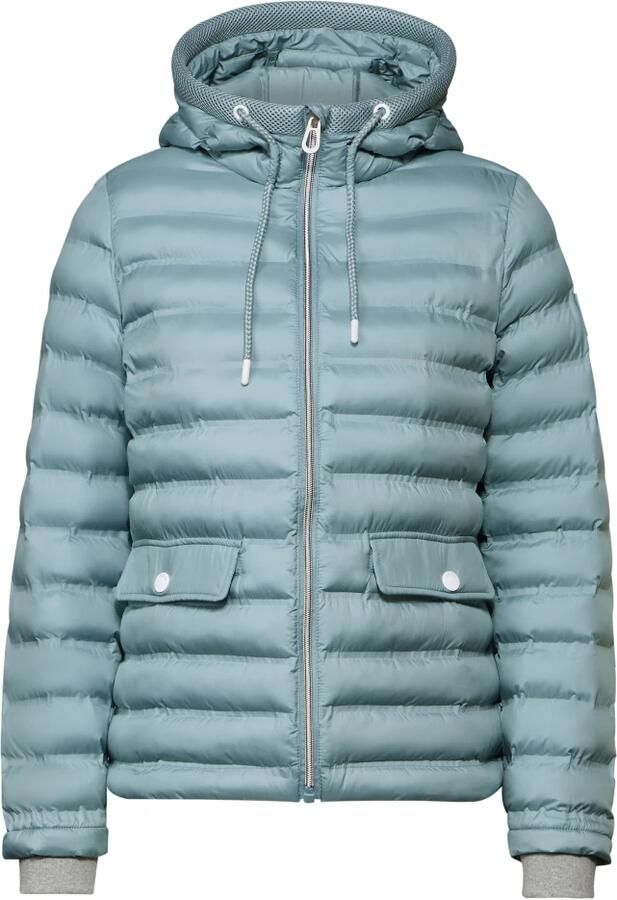 Cecil Gevoerde jas met capuchon en zakken Blue Dames - Foto 6